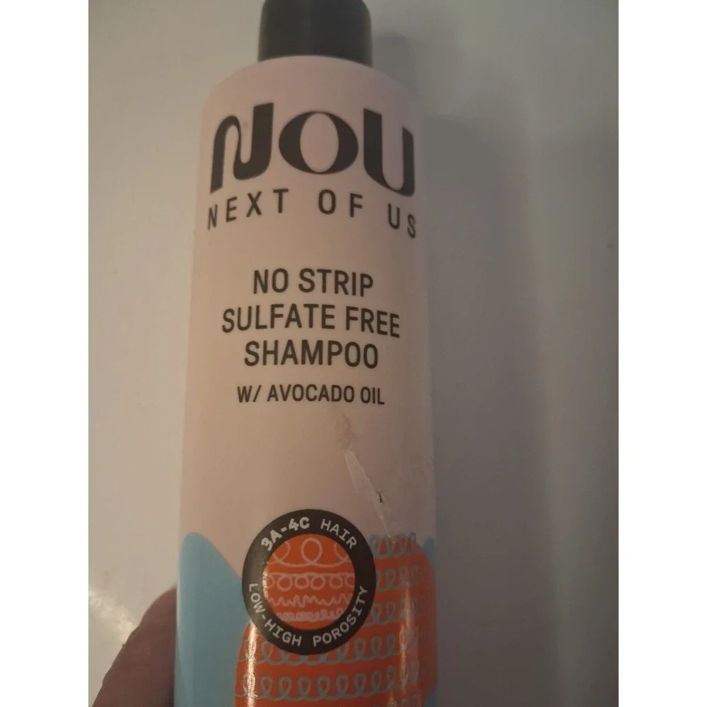 NOU Next Of Us No Strip Sulfate-Free Shampoo with Avocado Oil  10.1 fl oz new